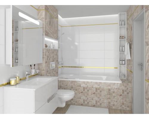 Laparet Крема Плитка настенная бежевый 25х75