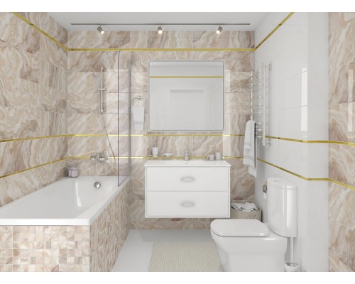 Laparet Крема Плитка настенная бежевый 25х75
