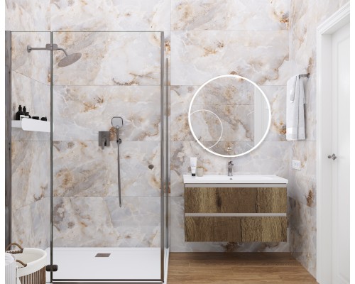 Ceradim Onyx Magic Brown Керамогранит серо-коричневый 60х60 Полированный