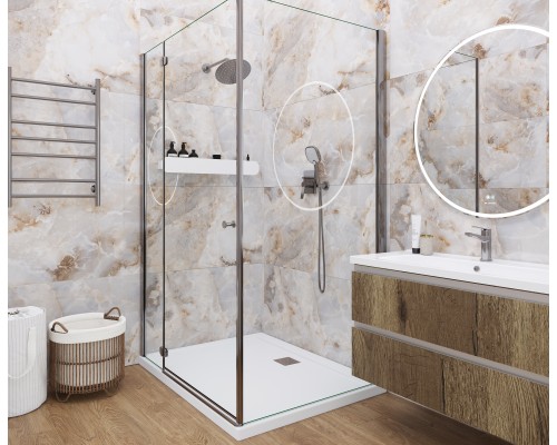 Ceradim Onyx Magic Brown Керамогранит серо-коричневый 60х60 Полированный