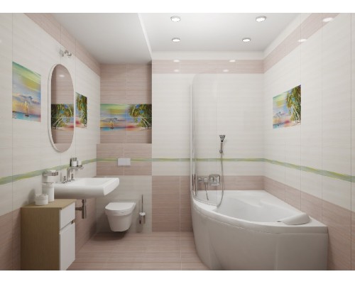 Ceramica Classic Тропикал Найт Панно P4D290 80х40 (из 4 плиток)