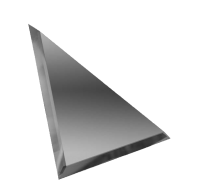 ДСТ Треугольная зеркальная графитовая плитка с фацетом 10мм ТЗГ1-03 - 250х250 мм/10шт