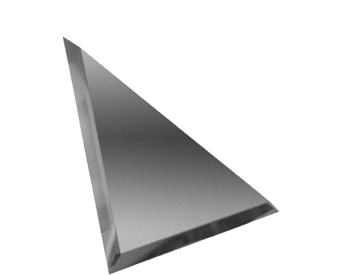 ДСТ Треугольная зеркальная графитовая плитка с фацетом 10мм ТЗГ1-03 - 250х250 мм/10шт