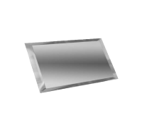 ДСТ Прямоугольная зеркальная серебряная плитка с фацетом 10мм ПЗС1-02 - 480х120 мм/10шт