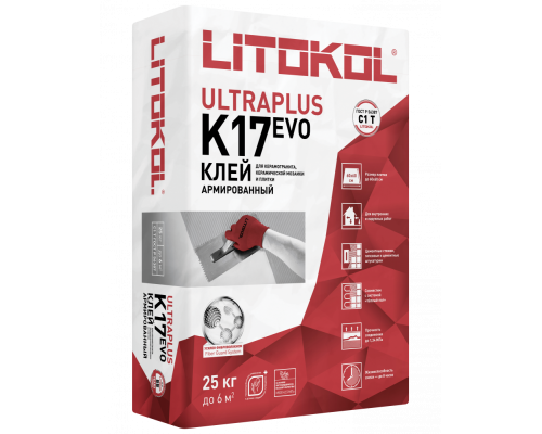 ULTRAPLUS K17 EVO клеевая смесь 25kg Litokol