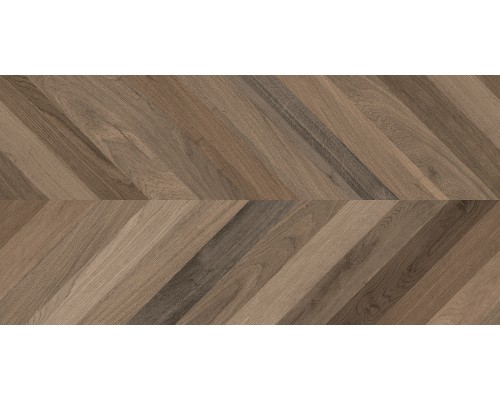Laparet Wood Latina Brown Chevron M Керамогранит коричневый 60х120 матовый карвинг
