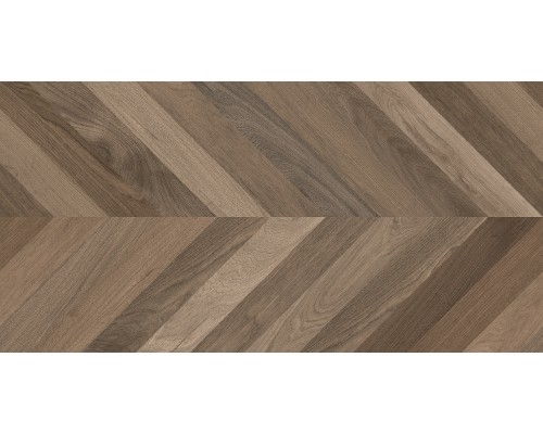 Laparet Wood Latina Brown Chevron M Керамогранит коричневый 60х120 матовый карвинг