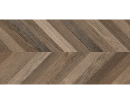 Laparet Wood Latina Brown Chevron M Керамогранит коричневый 60х120 матовый карвинг