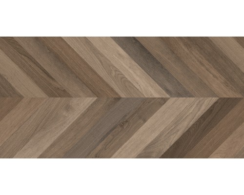 Laparet Wood Latina Brown Chevron M Керамогранит коричневый 60х120 матовый карвинг