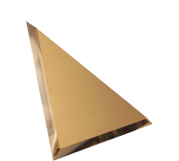 ДСТ Треугольная зеркальная бронзовая плитка с фацетом 10мм ТЗБ1-01 - 180х180 мм/10шт