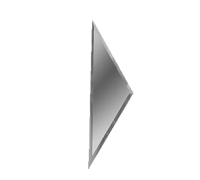 ДСТ Зеркальная серебряная плитка ПОЛУРОМБ боковой РЗС1-02(б) 15х51