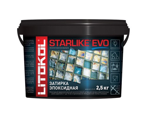 STARLIKE EVO Эпоксидная затирка S.125 Grigio Cemento 2,5kg Litokol