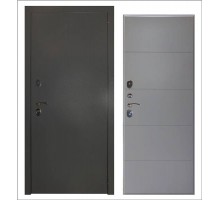 Входная дверь Эталон 3к алюминий панель Тривия Эмаль светло-серая Заводские двери