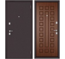 Бульдорс Металлическая дверь МАSS -70 Букле шоколад/Дуб золотой М-110