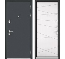 Zetta Металлическая дверь PREMIUM 90 Черный шелк /Белый софт 9Р-130