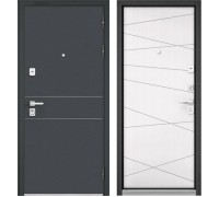 Zetta Металлическая дверь PREMIUM 90  Черный шелк D14 /Белый софт 9Р-130