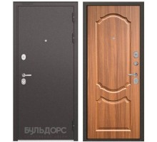 Бульдорс Металлическая дверь STANDART-90 МР Черный шелк/Орех лесной 9SD-4