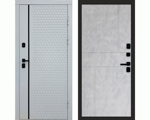 Termodoor Входная дверь Simple White Горизонт бетон светлый