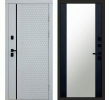 Termodoor Входная дверь Simple White Зеркало черный кварц+тонировка