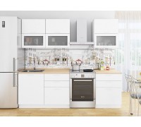 Vivat Кухня Валерия-М-01 Белый металлик 2140*1800*600