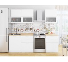 Vivat Кухня Валерия-М-01 Белый металлик 2140*1800*600