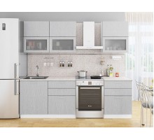 Vivat Кухня Валерия-М-01 Бежевый металлик/Белый 2140*2400*600