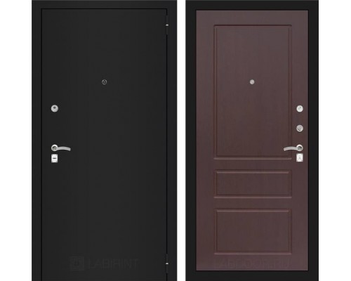 Labirint Doors Входная дверь CLASSIC шагрень черная 03 - Орех премиум
