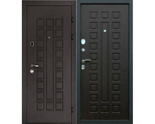 ДверкофЪ Входная металлическая дверь Сталь ПП 105 Сенатор Венге чёрный