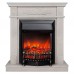 RealFlame Электрокамин Adelaida WT белый камень с очагом Fobos Lux Black