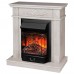 RealFlame Электрокамин Adelaida WT белый камень с очагом Majestic Lux Black