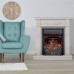 RealFlame Электрокамин Adelaida WT белый камень с очагом Majestic Lux Black