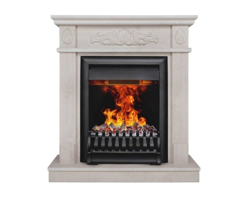 RealFlame Электрокамин Adelaida WT белый камень с очагом Oregan 3D RealFlame Электрокамин Adelaida WT белый камень с очагом Oregan 3D