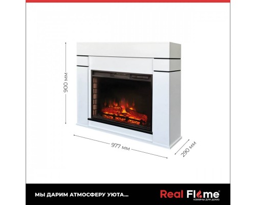 RealFlame Электрокамин Alta WT белый c Sparta 25,5 LED