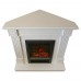 RealFlame Электрокамин Andrea Corner WT фактурный белый с очагом 3D Oregan