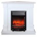 RealFlame Электрокамин Andrea Corner WT фактурный белый с очагом Fobos Lux Black
