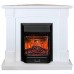 RealFlame Электрокамин Andrea Corner WT фактурный белый с очагом Majestic Lux Black