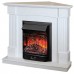 RealFlame Электрокамин Andrea Corner WT фактурный белый с очагом Majestic Lux Black RC