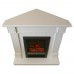 RealFlame Электрокамин Andrea Corner WT фактурный белый с очагом Majestic Lux Black RC
