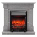 RealFlame Электрокамин Andrea STD GR цвет мрамор серый с очагом Fobos Lux Black RC