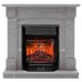 RealFlame Электрокамин Andrea STD GR цвет мрамор серый с очагом Majestic Lux Black