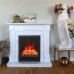 RealFlame Электрокамин Andrea WT фактурный белый с очагом Eugene