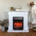 RealFlame Электрокамин Andrea WT фактурный белый с очагом Fobos Lux Black