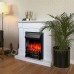 RealFlame Электрокамин Andrea WT фактурный белый с очагом Fobos Lux Black