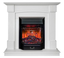 RealFlame Электрокамин Andrea WT фактурный белый с очагом Majestic Lux Black RC