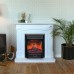 RealFlame Электрокамин Andrea WT фактурный белый с очагом Majestic Lux Black RC