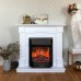 RealFlame Электрокамин Andrea WT фактурный белый с очагом Majestic Lux Black