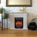 RealFlame Электрокамин Andrea WT фактурный белый с очагом Majestic Lux Black
