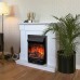 RealFlame Электрокамин Andrea WT фактурный белый с очагом Majestic Lux Black