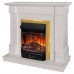 RealFlame Электрокамин Andrea WT фактурный белый с очагом Majestic Lux Brass