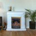 RealFlame Электрокамин Andrea WT фактурный белый с очагом Majestic Lux Brass